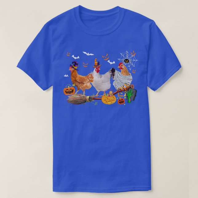 Tre Chickens Halloween Mummy Witch Scary Pumpkin T Shirt (Design framsida)