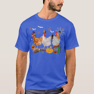 Tre Chickens Halloween Mummy Witch Scary Pumpkin T Shirt