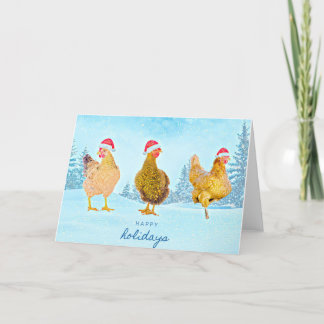 Tre Chickens julkort Helgkort