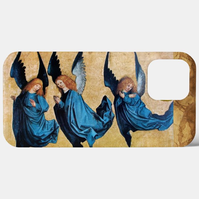 TRE CHRISTMAS ÄNGLAR I BLUE PARCHMENT (Baksida (horisontell))