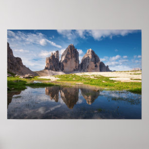Tre Cime di Lavaredo/Drei Zinnen Dolomitberg Poster