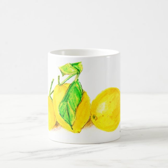 tre citroner kaffemugg (Center)