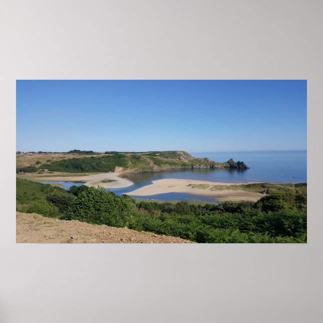 Tre Cliffs Bay Poster (Framsidan)