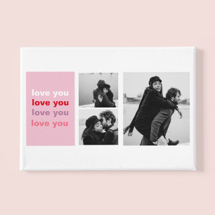 Tre Collage Photo   Färgstark Kärlek You Valentine Canvastryck