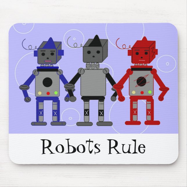 Tre coola robotar musmatta (Framsidan)