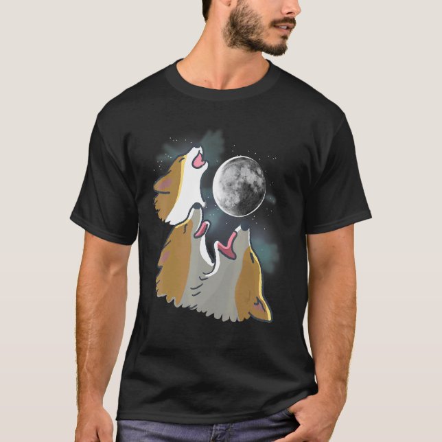 Tre Corgi Månad Parodi T Shirt (Framsida)