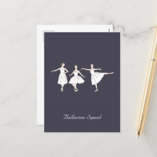 Tre Cute Ballerinas Helg Vykort