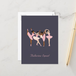 Tre Cute Ballerinas Helg Vykort