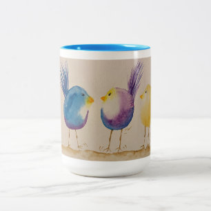 Tre Cute Birds Mugg