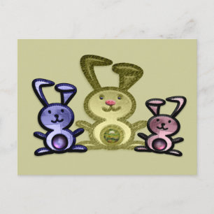 Tre Cute Bunnies Vykort