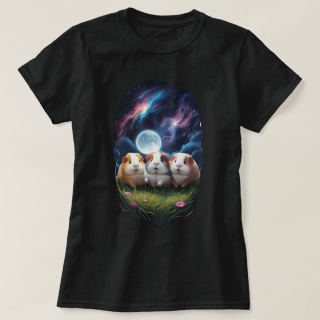 Tre Cute Guinea Grisar Tee (Design framsida)