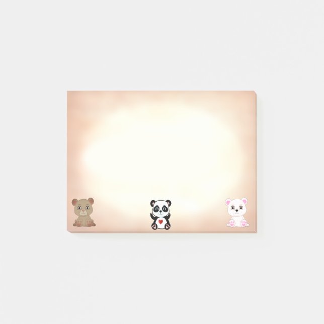 Tre Cute Little Bears Post-it Block (Framsida)
