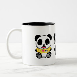 Tre Cute Little Pandas Två-Tonad Mugg