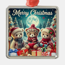 Tre Cute Nalle God jul