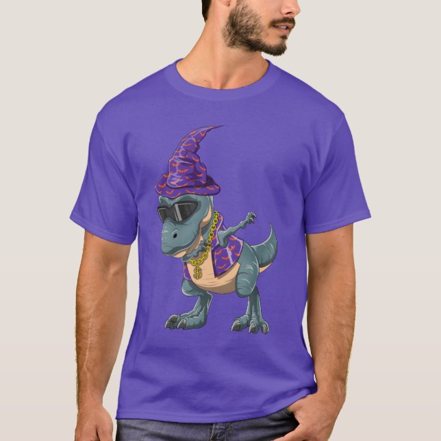 TRe Dabbing Dinosaur Rapper Happy halloween gift T Shirt (Framsida)