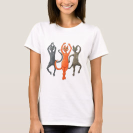Tre dansa katter t shirt