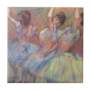 Tre dansare av Edgar Degas, Vintage balettkonst Kakelplatta