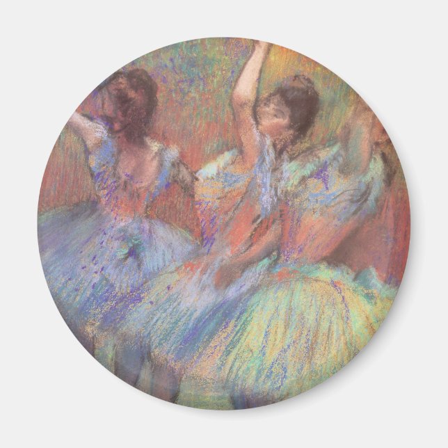 Tre dansare av Edgar Degas, Vintage balettkonst Magnet (Framsidan)