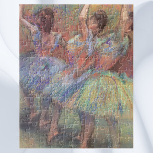 Tre dansare av Edgar Degas, Vintage Ballet Art Pussel