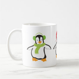 Tre dansare Cute Penguins Kaffemugg