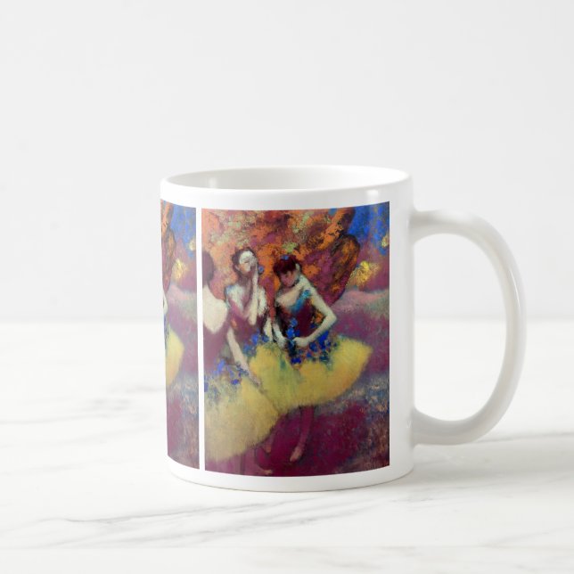 Tre dansare i Gult Skirts per Degas Kaffemugg (Höger)