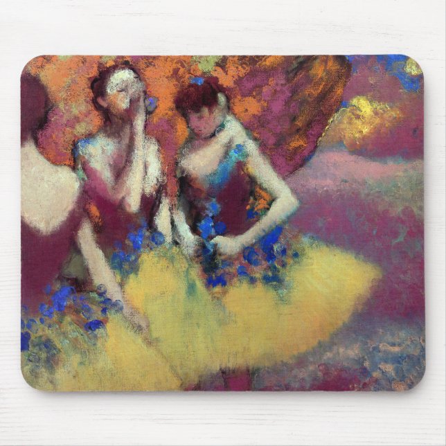 Tre dansare i Gult Skirts per Degas Musmatta (Framsidan)