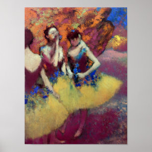 Tre dansare i Gult Skirts per Degas Poster