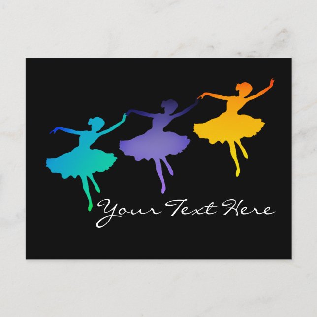 Tre dansare vykort (Framsida)