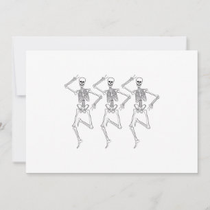 Tre dansskelett inbjudningar