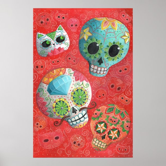 Tre Day of the dead-Döskallar Poster (Framsidan)