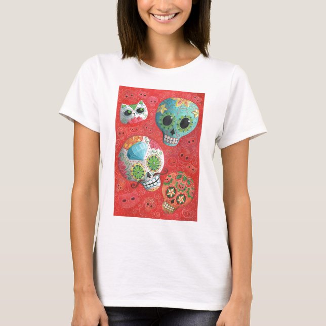 Tre - day of the deaddöskallar tee shirt (Framsida)