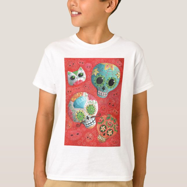 Tre - day of the deaddöskallar tee shirt (Framsida)