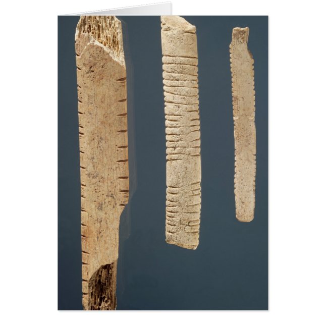 Tre dekorerade ben hälsningskort (Framsidan)