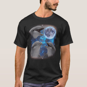 Tre delfiner vid Konstigen Måne T Shirt