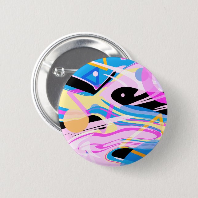 Tre dimensionsmålning för geometrisk Abstrakt Knapp (Framsida & baksida)