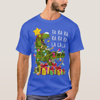 TRe Dinosaur Rawr Julafton Träd Present Funny Chri T Shirt