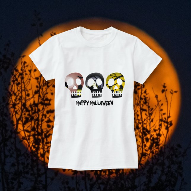 Tre döskallar Halloween T-Shirts (Skapare uppladdad)