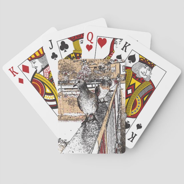 Tre duvor  casinokort (Baksidan)