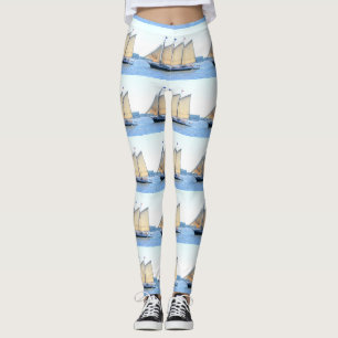 tre elever som seglar leggings