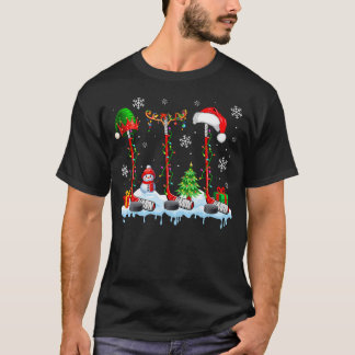 Tre Elf Santa Ren Jul Hockeyutrustning Xmas Pl T Shirt