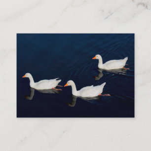 Tre Emden Geese Visitkort