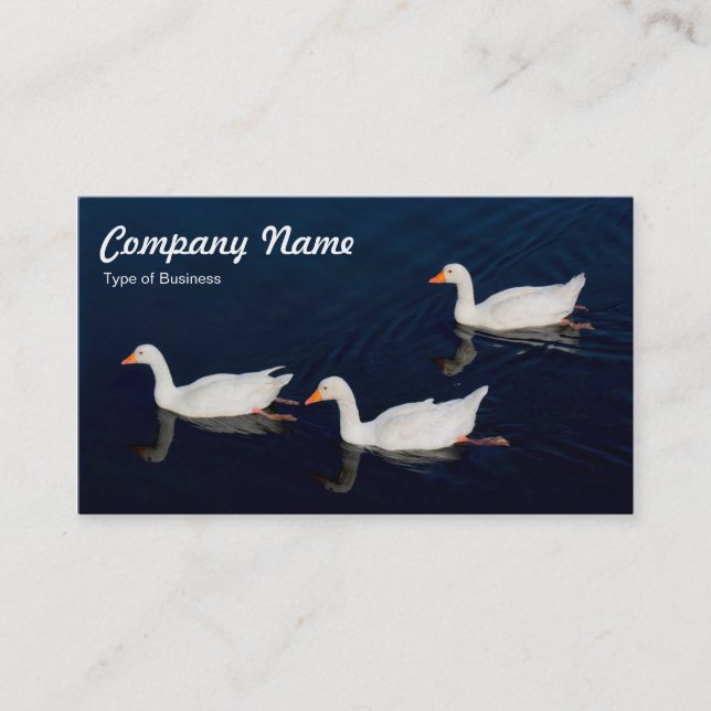 Tre Emden Geese Visitkort (Framsida)
