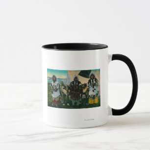 Tre eskimåskönhetar och Sled ReindeerState Mugg