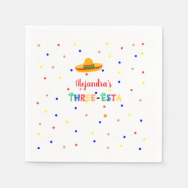 Tre Esta Fiesta 3-årsdagen party Pappersservett
