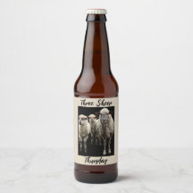 TRE ETIKETT PÅ FOTOBEER FLASKA