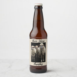 TRE ETIKETT PÅ FOTOBEER FLASKA