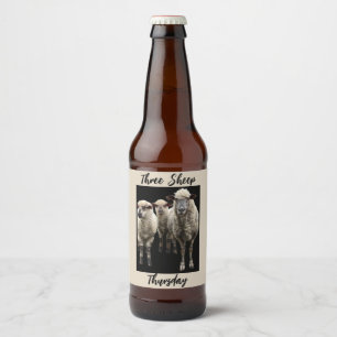 TRE ETIKETT PÅ FOTOBEER FLASKA