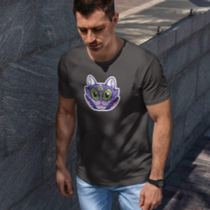 Tre Eyed Cat T Shirt
