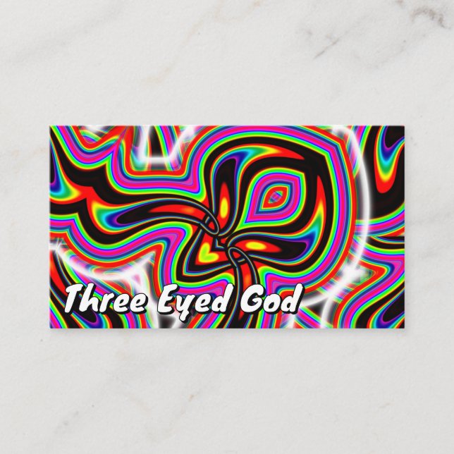 Tre Eyed Gud (du kan ändra ord) Visitkort (Framsida)