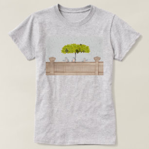 Tre fåglar i regnet t shirt